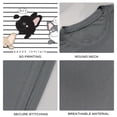 thumbnail image 4 of Coolnut Men's T Shirt Odor Protection Short, Cute Doodle French Bulldog Mens Short Sleeve Tees, Grey Crew-Neck Casual Tee Shirts, L, 4 of 6