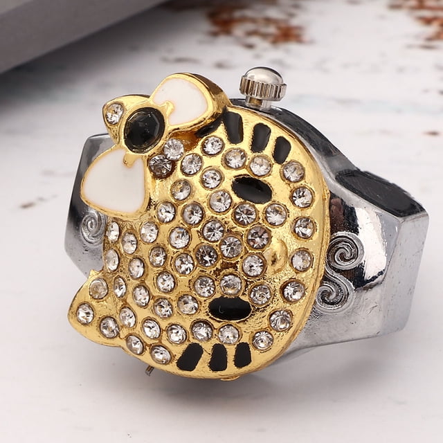 Reloj de anillo de cuarzo para dedo, reloj de anillo para dedo, reloj de anillo giratorio, reloj de anillo de cuarzo, valor inmejorable