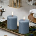 thumbnail image 6 of Bolsius Twilight Blue Rustic Pillar Candles 2.75" X 3.25" Summer Décor - Christmas Décor Candles Set Of 4, 6 of 6