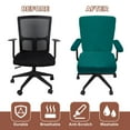 thumbnail image 4 of Office Chair Covers, 38-55cm Stretchable Computer Chair Slipcover, Forest Green, 4 of 7
