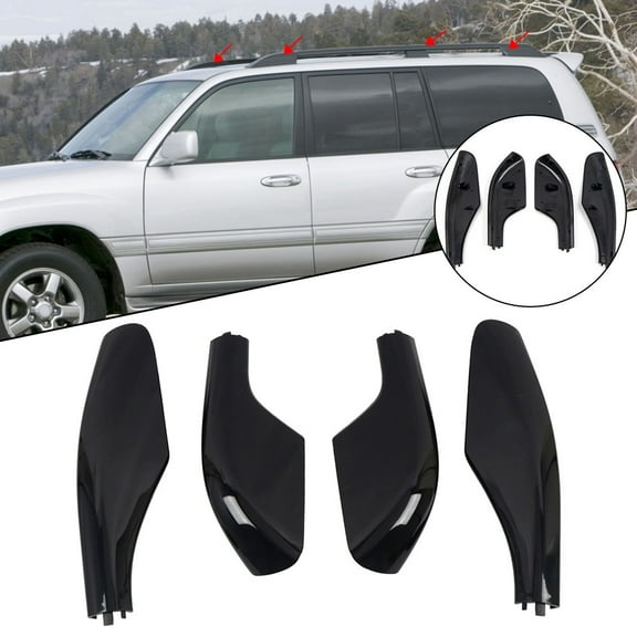 Roof Rack Rail Bar End Cover Shell Cap Fit For Land Cruiser Lc100 1998-07