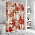 thumbnail image 5 of Red Ombre Shower Curtain Set - Small 36" x 72" Washable Bathtub Curtain with 12 Hooks, Gradient Abstract Art Vintage Waterproof Fabric Stall Shower Curtains for Bathroom/Bathtub Décor, 5 of 6