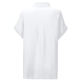 thumbnail image 5 of Alun Womens Texture Lightweight Breathable Tops Button down Dress Shirts Casual Short Sleeve Collared Summer Work Blouse with Pocket Soft Comfort for Daily Wear 1-White XL, 5 of 6