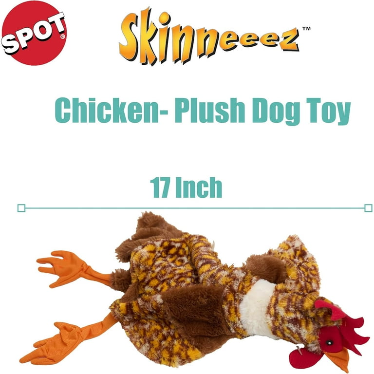 SPOT Skinneeez No Crinklers Stuffing-Free Chicken Plush Dog Toy