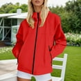 thumbnail image 4 of Lightweight Windbreaker Jacket Women 2025 Fall Long Sleeve Breathable Zip Up Hooded Coat with Pockets Outerwear, 4 of 8