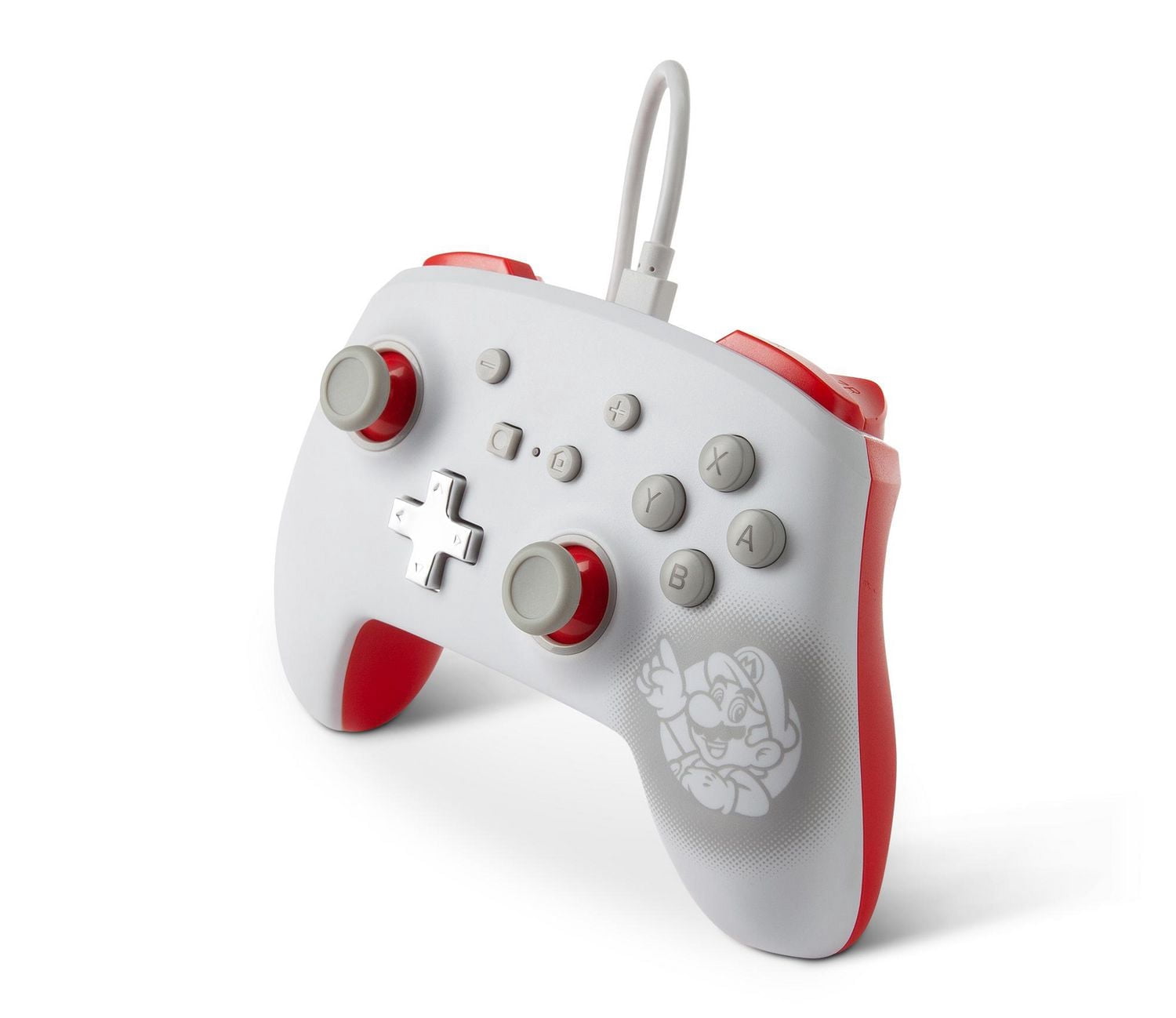 PowerA  Enhanced Wired Controller for Nintendo Switch - Mario White