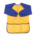 thumbnail image 1 of Niños arte Smock manga larga pintura Delantales con elástico apretado puños impermeable y repelente de pintura, amarillo, S, 1 of 5
