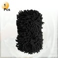 thumbnail image 3 of Uxcell Car Wash Sponge 9.1" x 4.7" Chenille Microfiber Mitt Scratch-Free Absorbent Scour Scrubber Cleaning Sponge for Washing Detailing on Cars, Boats, RVs, Black, 3 of 6