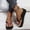 Orange, variant on WIZUTIZ Shower Shoes Women Comfortable Womens Summer Sandals Soft EVA Slide Sandals Platform Heels Shower Shoes BOHO Knitted Beach Slippers Indoor Slides Birthday Gifts