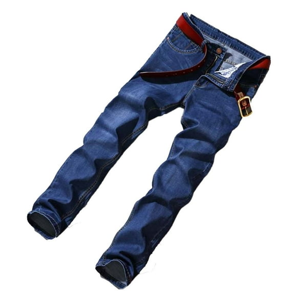 FYEGRE Streetwear Jeans Men's Jeans Classic Five-Pocket Design Comfortable Durable Denim Trousers for Everyday Casual Wear and Versatile Style Navy 38