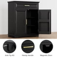 thumbnail image 4 of FAGAGA Modern Coffee Bar Cabinet with Storage, 36" Kitchen Buffet Cabinet with Storage Door, Farmhouse Wood Sideboard with Drawer for Kitchen, Dining Room, Reception Room,Black, 4 of 9