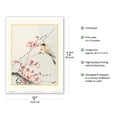 thumbnail image 2 of Songbird on Blossom Branch - Vintage Japanese Woodblock Print by Ohara Koson c.1900 - Master Art Print (Unframed) 9in x 12in, 2 of 4