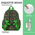 thumbnail image 5 of Cartoon Dinosaur School Backpack with Cute Baby Dino Pattern and Minimalist Nature-Inspired Artwork, 5 of 6