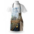 thumbnail image 4 of New York Taxi Apron, Image of Checker Cab Passing Through Brooklyn Bridge in NY City Art Print, Unisex Kitchen Bib with Adjustable Neck for Cooking Gardening, Adult Size, Multicolor, by Ambesonne, 4 of 4