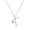 T, variant on Initial Necklaces for Women A-Z Silver Rhinestone Pendant Charm Necklace Fashion Jewelry Accessories Gift