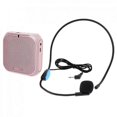thumbnail image 1 of Rolton K400 - Minialtavoz portátil con cable, 3 colores, megáfono, amplificador de voz, altavoz, micrófono, banda para la cintura con clip, color rosa, 1 of 5