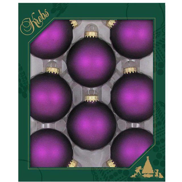Bola mágica de terciopelo Ornament Christmas by Krebs, color morado, 6,7 cm