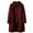 Wine, variant on Timegard Womens Coat Plus Size Long Sleeve Button up Cardigan Fall Winter Casual Warm Mid-Long Overcoat