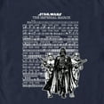 thumbnail image 2 of Men's Star Wars Imperial March White Music Sheet Graphic Tee Navy Blue 3X Large, 2 of 5