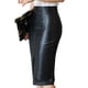 thumbnail image 4 of Minnieouse Faldas lápiz de oficina para mujer, de PU negra de alta gama, exquisita artesanía, embellecedor del cuerpo, curvada Prendas para la parte inferior del cuerpo negro 5XL, 4 of 6