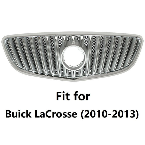 Fit for Buick LaCrosse 2010-2013 Front Grille, Black & Silver Chrome, 10-13 LaCrosse Grill