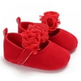 thumbnail image 2 of Eleanos Baby Girls Flat Shoes Toddler Soft Sole Mary Jane Princess Christening Baptism Crib Shoes, 2 of 5
