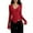 Red, variant on MIXUE Boho Tops For Women Summer Solid Color V Neck Long Sleeve Stylish Basic Yoga Sports Pullover Shirts For Women Tshirts Activewear,Red,M