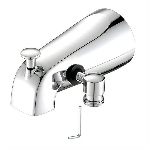 Tub Spout with Diverter, Bathtub Faucet with Shower Diverter and Hex Wrench Fits 1/2 Inch Copper Tube, 5.3 Inch,1 x faucet 1 x wrench,Silver
