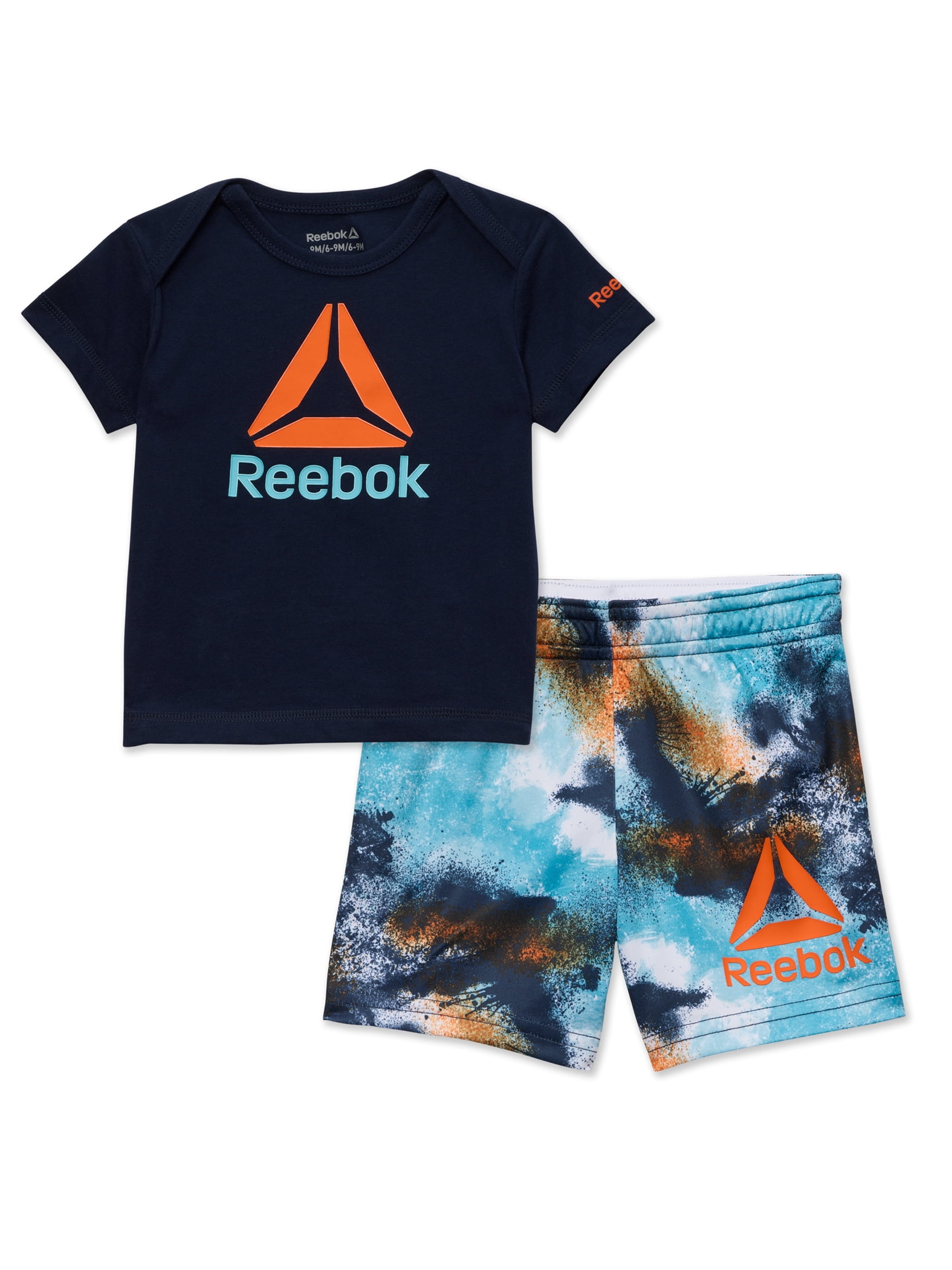 Reebok Baby Boy Short Sleeve TShirt and Shorts, 2Piece Outfit Set