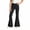 Black, variant on Girls' Flare Leg Chino Pants Kids Dress Pants School Slacks Clothes Zipper Fly High Waist Bell Bottom Casual Slim Fit Bootcut