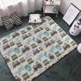Area Rug for Living Room, Transport Train Stylish Throw Rug, Indoor