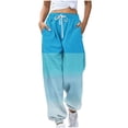 thumbnail image 2 of Lydiaunistar Womens Halloween Printed Long Pants with Pockets - Polyester Casual Drawstring Ankle Pants for Streetwear, Fitness & Spring | S-XXL Sizes Light Blue, 2 of 5