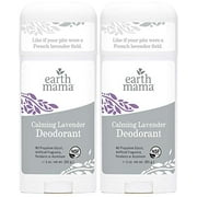 Calming Lavender Deodorant by Earth Mama | Natural and Safe for Sensitive Skin, Pregnancy and Breastfeeding, Contains Organic Calendula 3-Ounce (2-Pack)