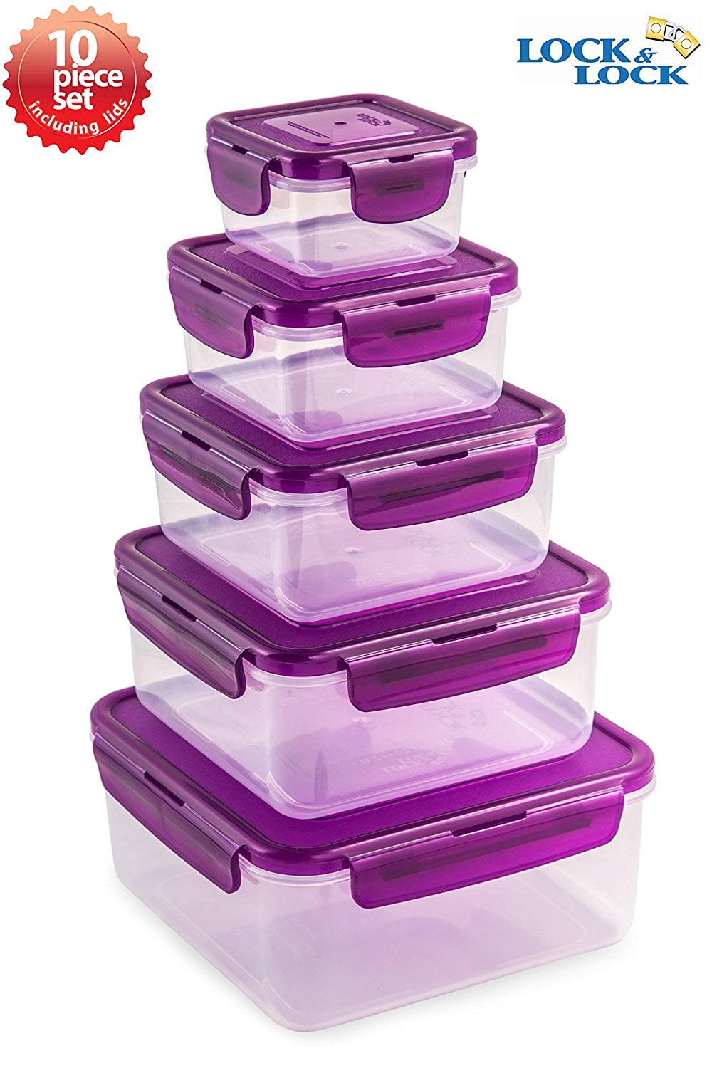 NewTupperware Keep Tabs Nesting Square Storage Containers Set of 5