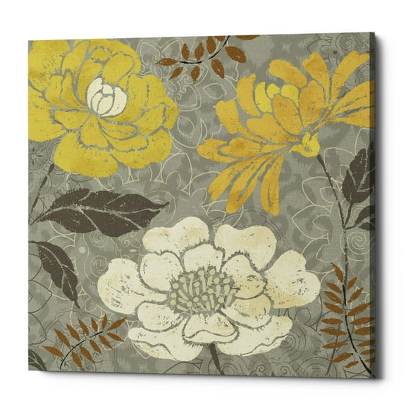 Epic Graffiti  'Morning Tones Gold II' by Daphne Brissonnet, Giclee Canvas Wall Art, 12"x12" 12" x 12"