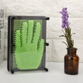 thumbnail image 3 of 3D Art Sculpture Clone Hand Model Children Novelty Plastic Pin Hand Face Model Office Decoration Clone Pin Art for Office Home Desktop (Green), 3 of 9