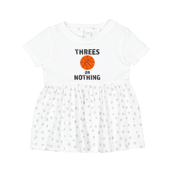 Inktastic Basketball Threes or Nothing Girls Baby Dress