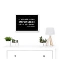 thumbnail image 2 of Nelson Mandela Always Impossible Done Quote Typography Simple A4 Artwork Framed Wall Art Print, 2 of 4