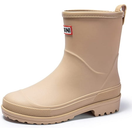 

Mid Calf Rain Boots for Women Waterproof Garden Shoes Anti-Slip Rainboots Outdoor Work Rain Shoes