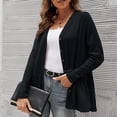 thumbnail image 1 of U.Vomade Cardigan Classique à Manches Longues Boutonné avec Fente Plissée pour Femmes, 1 of 6
