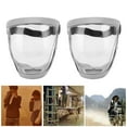 thumbnail image 1 of Transparent 2pcs Protective Face Cover, Reusable Dustproof  Shield With Filter Cotton Pads, 1 of 8