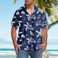 thumbnail image 1 of Blusa y camisa de manga corta con cuello vuelto, moda para mujer, informal, de manga corta, con cuello vuelto, con botones y estampado, blusa para hombre, 1 of 7