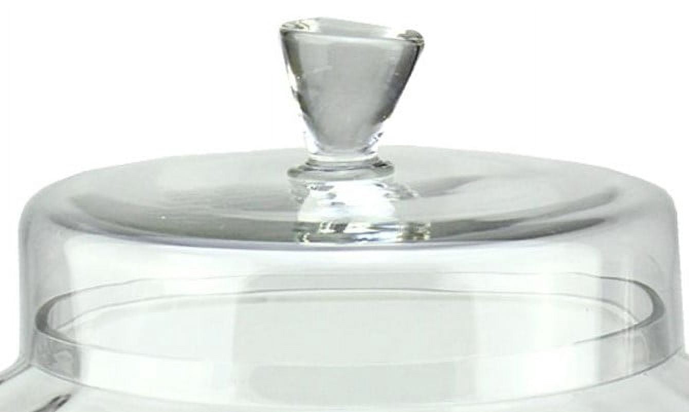 14.5" Transparent Segmented Glass Container with Lid