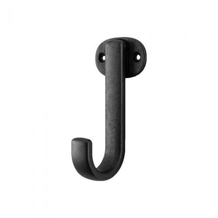 

Belwith BWS077189 BI 4.75 in. Contemporary Single Long Hook Black Iron