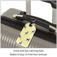 thumbnail image 3 of Square 2Pack PU Leather American Flag Deer Cruise Luggage Tag with Privacy Cover and Name ID Tag for Travel Handbags Backpacks Luggage Tags, 3 of 6