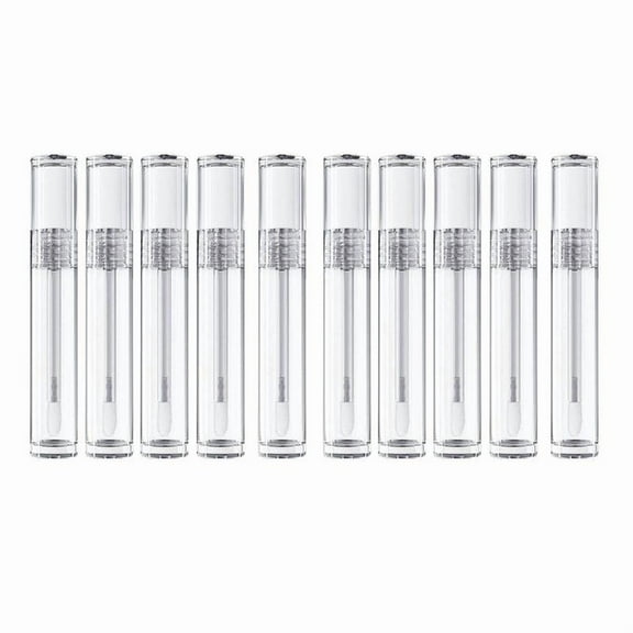 10 Pcs/Set Empty Lip Gloss Tubes 5ml Lip Gloss Containers Clear Lipstick Tubes Refillable Lipgloss Making Supplies