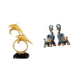 thumbnail image 1 of Figuras De Delfín Y Elefante Realistas Modernas, Esculturas Coleccionables De Resina Para El Hogar, La Oficina, El Escritorio, El Estante, El Armario, La Chimenea, La Mesa, Etc., 1 of 8