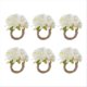 thumbnail image 1 of Flower Dinner Napkin Holder for Table Decoration Milky White, 1 of 4
