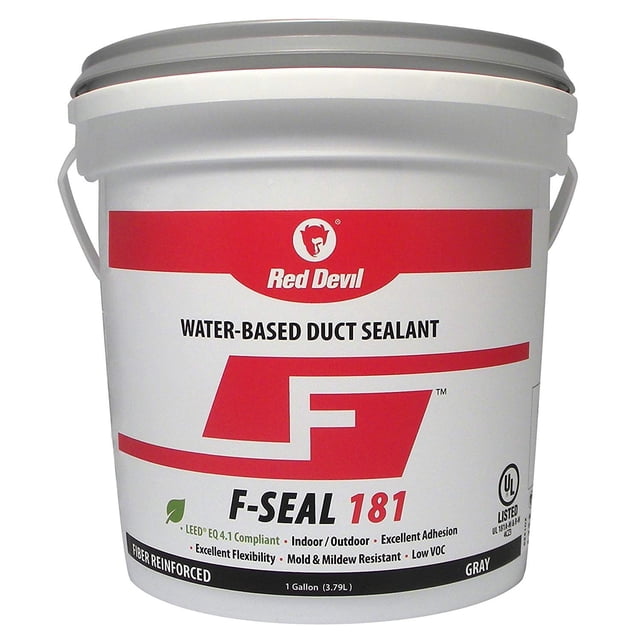 Sellador de ductos Red Devil 0841DX F-Seal 181 3,78 L reforzado con fibra Red Devil NA