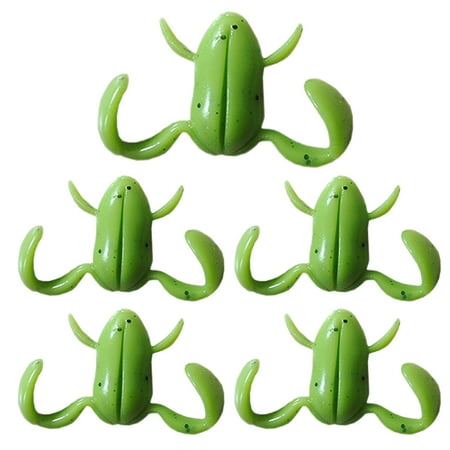 Topwater Frog Lures 5pcs Floating Realistic Frog Lures Kit Shallow Deep Diving Soft Swimbait For Freshwater And Saltwater